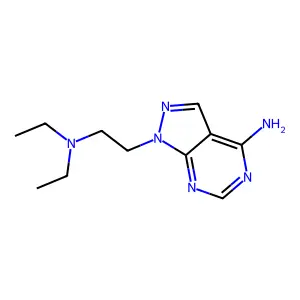 1-[2-(diethylamino)ethyl]pyrazolo[3,4-d]pyrimidin-4-amine structure