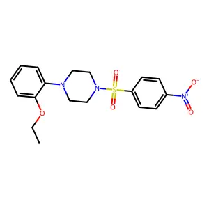 1-(2-ethoxyphenyl)-4-[(4-nitrophenyl)sulfonyl]piperazine structure