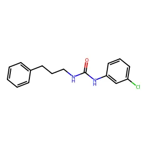 1-(3-chlorophenyl)-3-(3-phenylpropyl)urea structure