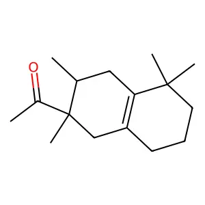 1-(2,3,5,5-tetramethyl-1,3,4,6,7,8-hexahydronaphthalen-2-yl)ethanone structure