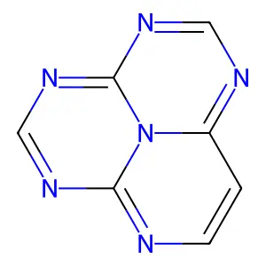 1,3,4,6,7-Pentaazacycl(3.3.3)azine structure
