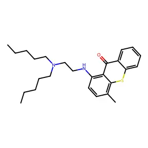 1-[2-(dipentylamino)ethylamino]-4-methylthioxanthen-9-one structure