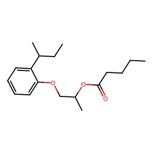 1-(2-butan-2-ylphenoxy)propan-2-yl pentanoate structure