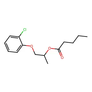 1-(2-chlorophenoxy)propan-2-yl pentanoate structure