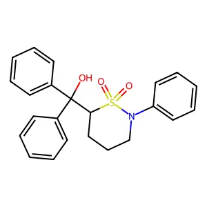 (1,1-dioxo-2-phenylthiazinan-6-yl)-diphenylmethanol structure