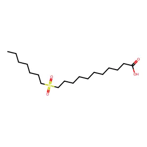 11-heptylsulfonylundecanoic acid structure