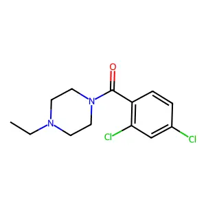 1-(2,4-dichlorobenzoyl)-4-ethylpiperazine structure