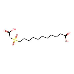 11-(carboxymethylsulfonyl)undecanoic acid structure