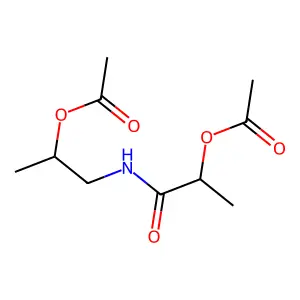 1-(2-acetyloxypropanoylamino)propan-2-yl acetate structure
