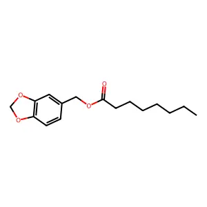 1,3-benzodioxol-5-ylmethyl octanoate structure