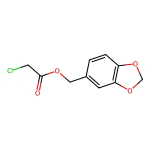1,3-benzodioxol-5-ylmethyl 2-chloroacetate structure