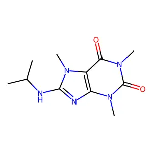 1,3,7-trimethyl-8-(propan-2-ylamino)purine-2,6-dione structure