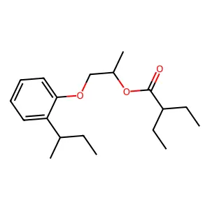 1-(2-butan-2-ylphenoxy)propan-2-yl 2-ethylbutanoate structure