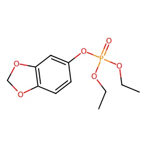 1,3-benzodioxol-5-yl diethyl phosphate structure