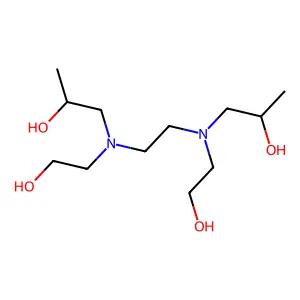 1-[2-hydroxyethyl-[2-[2-hydroxyethyl(2-hydroxypropyl)amino]ethyl]amino]propan-2-ol structure