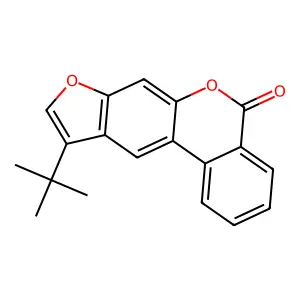 10-tert-butyl-5H-benzo[c]furo[3,2-g]chromen-5-one structure