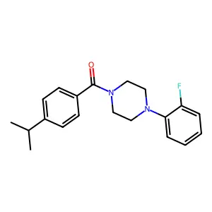 1-(2-fluorophenyl)-4-(4-isopropylbenzoyl)piperazine structure