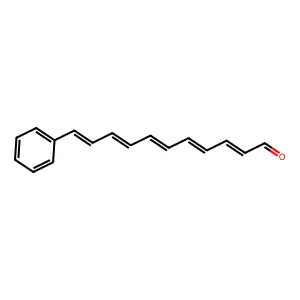 11-phenylundeca-2,4,6,8,10-pentaenal structure