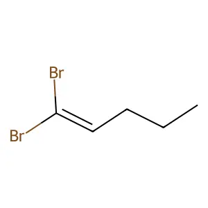 1,1-Dibromo-1-pentene structure