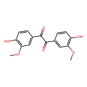 1,2-bis(4-hydroxy-3-methoxyphenyl)ethane-1,2-dione structure
