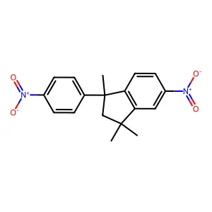 1,3,3-Trimethyl-5(6)-nitro-1-(4-nitrophenyl)indane structure