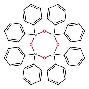 Octaphenylcyclotetrasiloxane structure