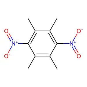 1,2,4,5-tetramethyl-3,6-dinitrobenzene structure