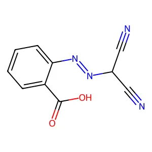 o-((Dicyanomethyl)azo)benzoic acid structure