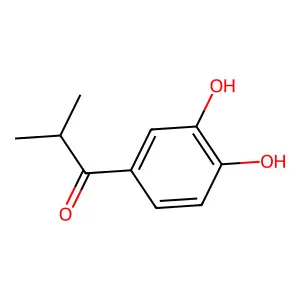 1-(3,4-dihydroxyphenyl)-2-methylpropan-1-one structure
