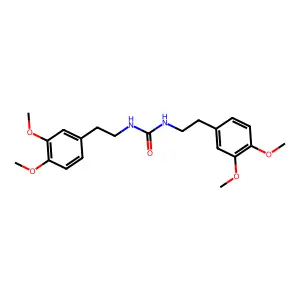1,3-bis[2-(3,4-dimethoxyphenyl)ethyl]urea structure