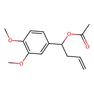 1-(3,4-dimethoxyphenyl)but-3-enyl acetate structure
