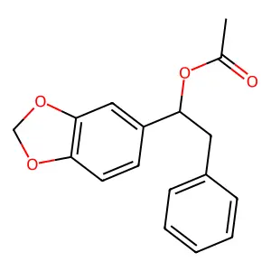 [1-(1,3-benzodioxol-5-yl)-2-phenylethyl] acetate structure