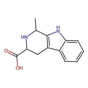 1-methyl-2,3,4,9-tetrahydro-1H-pyrido[3,4-b]indole-3-carboxylic acid structure