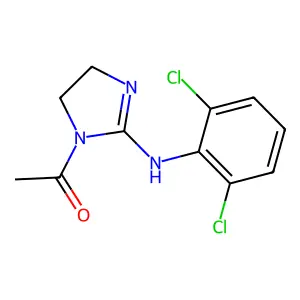 1-[2-[(2,6-Dichlorophenyl)amino]-4,5-dihydro-1H-imidazol-1-yl]ethanone structure