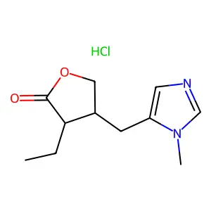 Pilocarpine hydrochloride structure