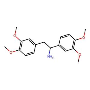 1,2-bis(3,4-dimethoxyphenyl)ethanamine structure