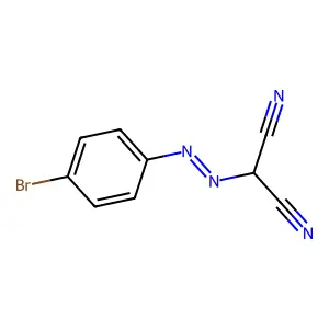 ((p-Bromophenyl)azo)malononitrile structure