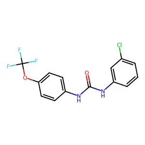 1-(3-chlorophenyl)-3-[4-(trifluoromethoxy)phenyl]urea structure