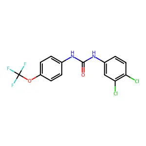 1-(3,4-dichlorophenyl)-3-[4-(trifluoromethoxy)phenyl]urea structure