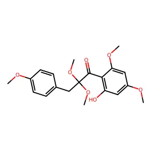 1-(2-Hydroxy-4,6-dimethoxyphenyl)-2,2-dimethoxy-3-(4-methoxyphenyl)-1-propanone structure