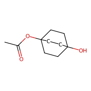 (4-hydroxy-1-bicyclo[2.2.2]octanyl) acetate structure