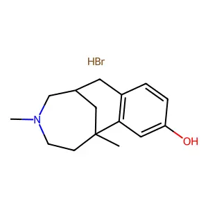 1,11-dimethyl-11-azatricyclo[7.4.1.02,7]tetradeca-2(7),3,5-trien-4-ol;hydrobromide structure