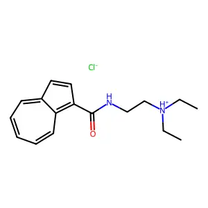 1-(2-(Diethylamino)ethyl)azulenecarboxamide hydrochloride structure