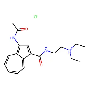 1-(2-(Diethylamino)ethyl)-3-acetamidoazulenecarboxamide hydrochloride structure