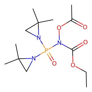 [bis(2,2-dimethylaziridin-1-yl)phosphoryl-ethoxycarbonylamino] acetate structure
