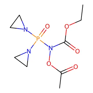 [bis(aziridin-1-yl)phosphoryl-ethoxycarbonylamino] acetate structure