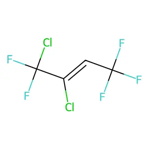 1,2-dichloro-1,1,4,4,4-pentafluorobut-2-ene structure