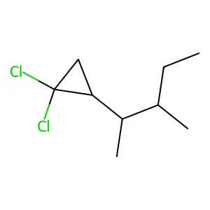 1,1-Dichloro-2-(1,2-dimethylbutyl)cyclopropane structure