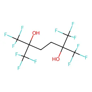 1,1,1,6,6,6-hexafluoro-2,5-bis(trifluoromethyl)hexane-2,5-diol structure