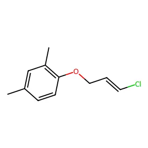 1-(3-chloroprop-2-enoxy)-2,4-dimethylbenzene structure